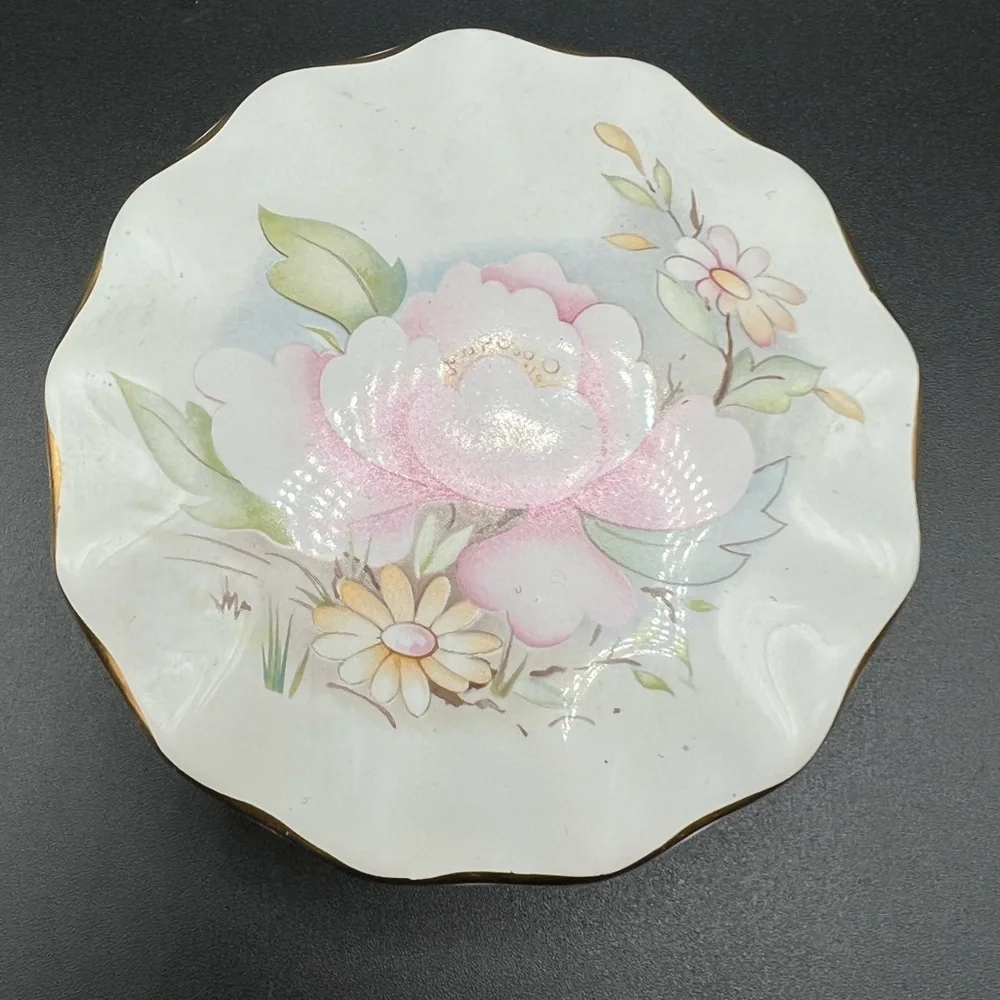 Prinknash Pottery Floral Trinket Dish made in England
